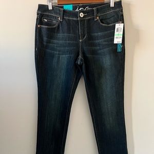 INC Regular Fit Zip Ankle Jeans Size 8